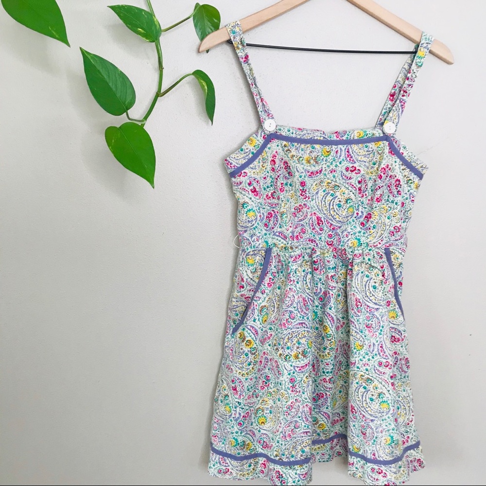 Anthropologie Tikirani paisley floral print dress